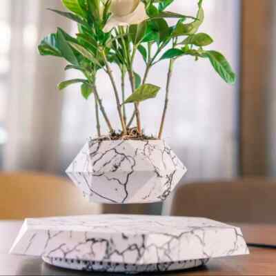 Levitating Air Bonsai Pot Rotation Flower Pot Planters Magnetic Suspension Float