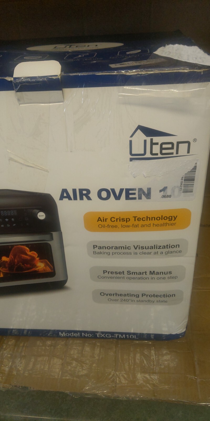 UTEN 10L 1500W Air Fryer Low Fat Healthy Cooker Oil Free Fry Oven