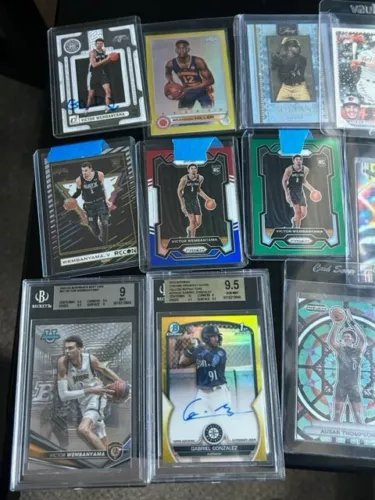 LOTS GRADED VICTOR WEMBEYAMA CARD OR AUTO GRAB BAG ANY SPORT NBA MLB ETC READ