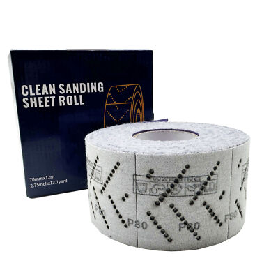 1 Roll 70mmx12m Automotive Clean Ceramic Sanding Sheet Roll P400 for Woodworking