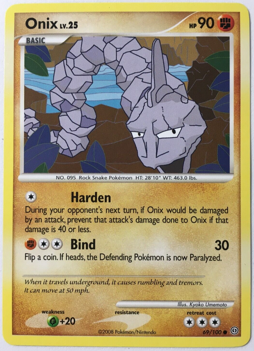 POKEMON ONIX LV.25 69/100 D&P STORMFRONT COMMON NEAR MINT | eBay
