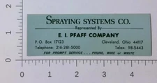 Vintage Spraying Systems Co Cleveland Ohio Coal Mining Sticker Decal