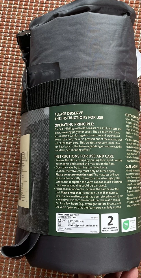 Adventuridge Selbstaufblasende Camping Backpacking Isomatte Pad - Bild 3 von 4