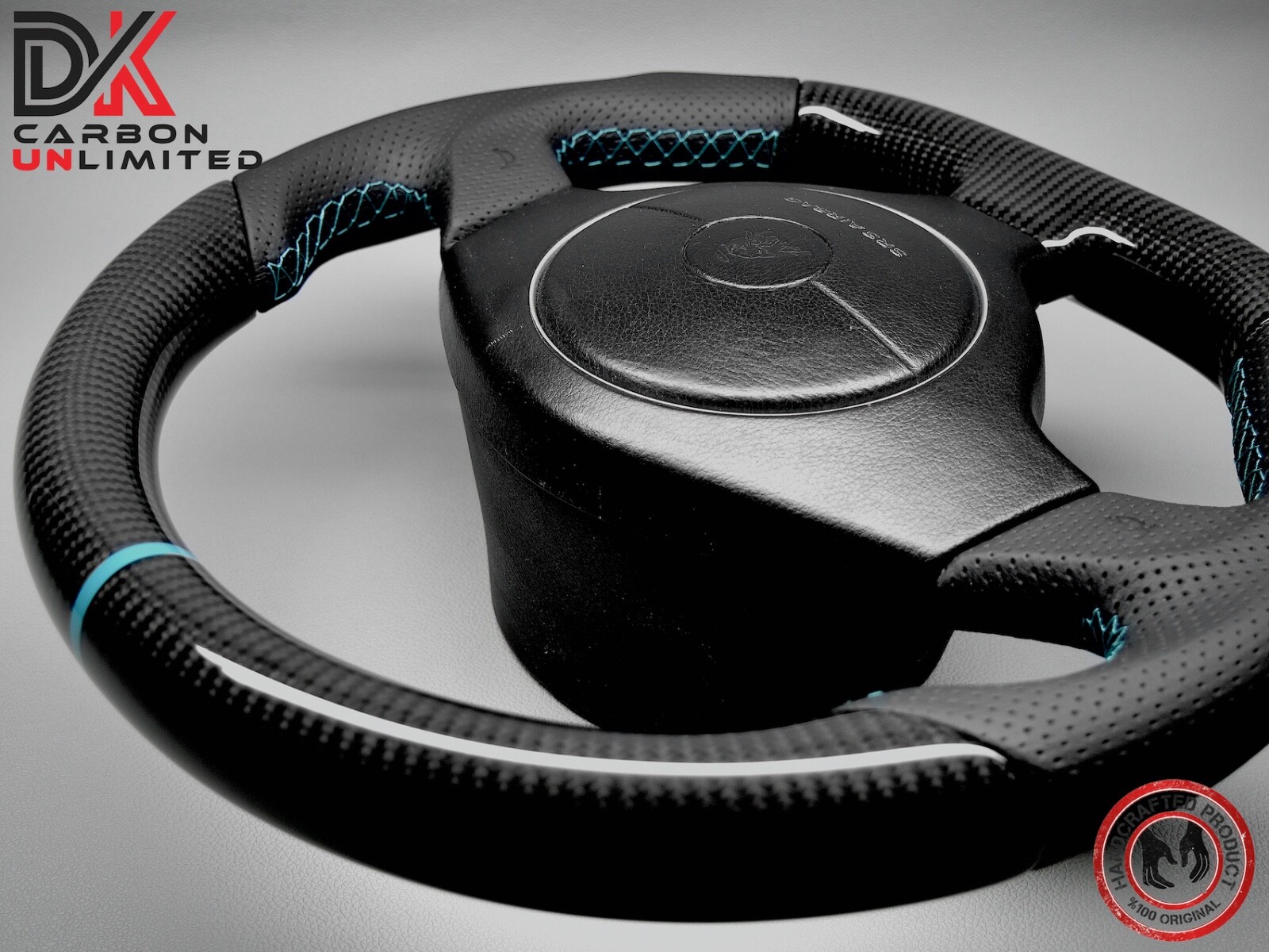 Lamborghini Murcielago LP670 LP650 LP640 Turquoise Ring Carbon Steering Wheel v3