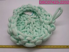 Stain-Smize Luxury Pet Bed Chunky Knit Dog Bed Mint Green 16" Round KPSOLBAX3