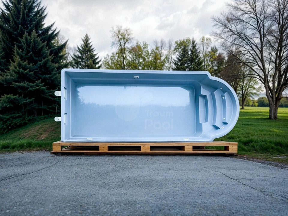 GFK Pool, Schwimmbecken 6 x 3 x 1,5 Einbaubecken Fertigpool HERSTELLER - Bild 3 von 4