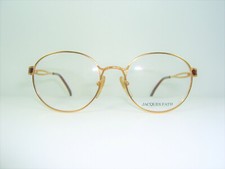 Jacques Fath, luxury eyeglasses, Panto, Gold plated, oval, round, frames, NOS