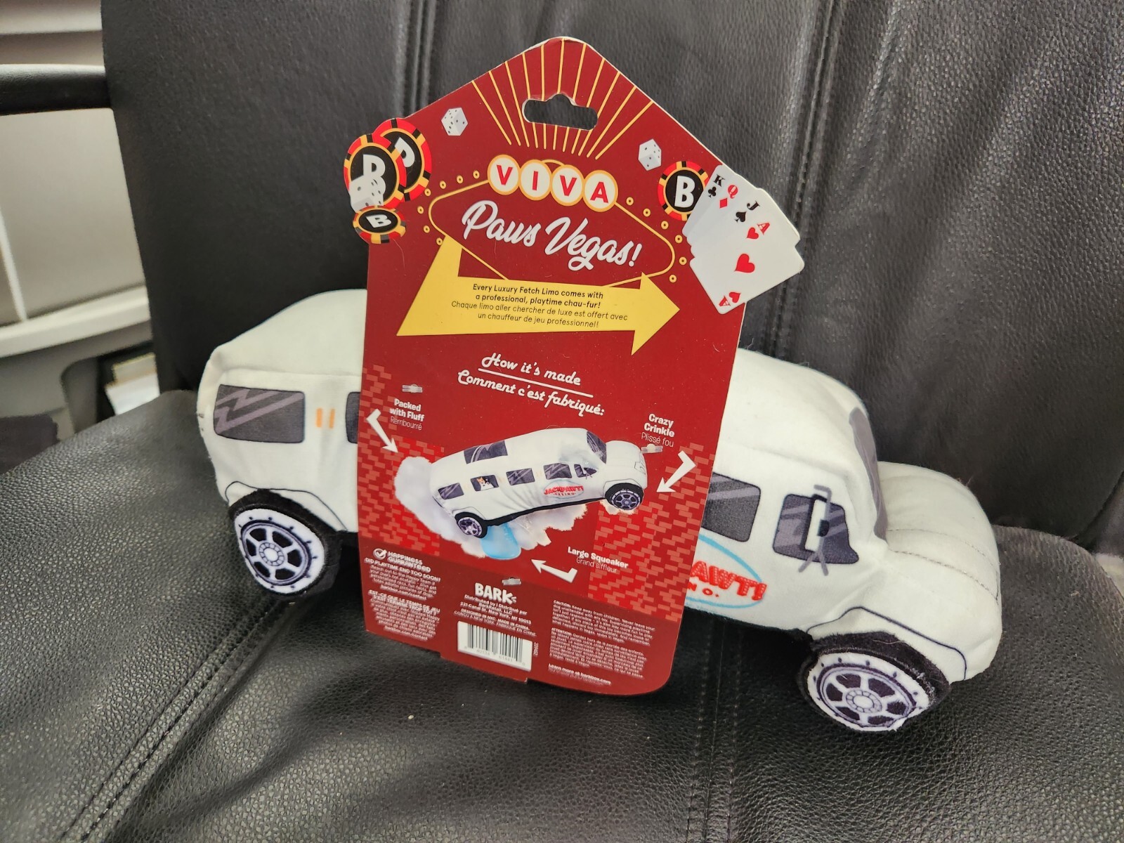 NWT Bark Box JACKPAWT Luxury Fetch Limo Dog Toy ML Las Vegas Slot eBay