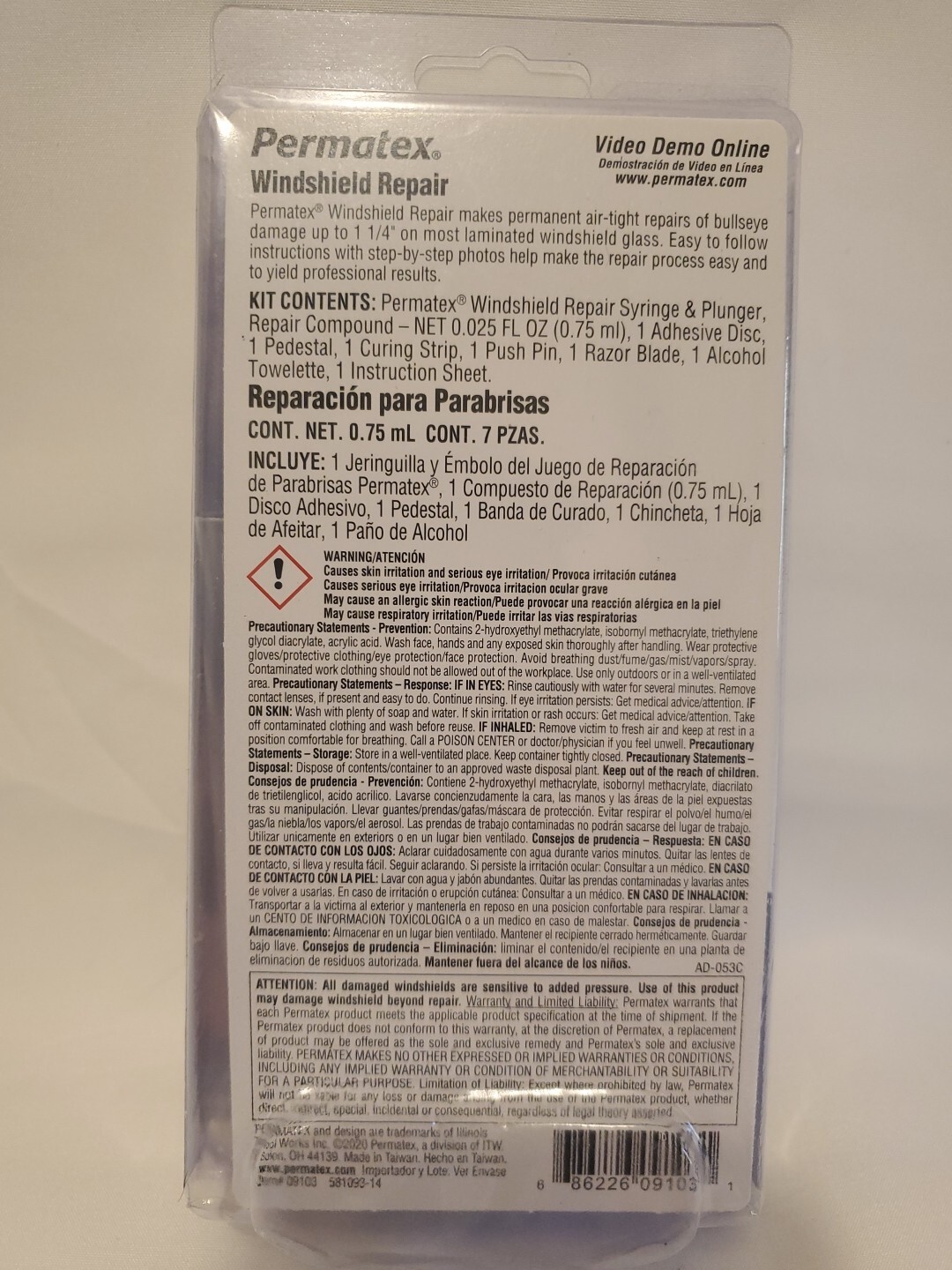 Permatex 09103 Windshield Repair Kit eBay