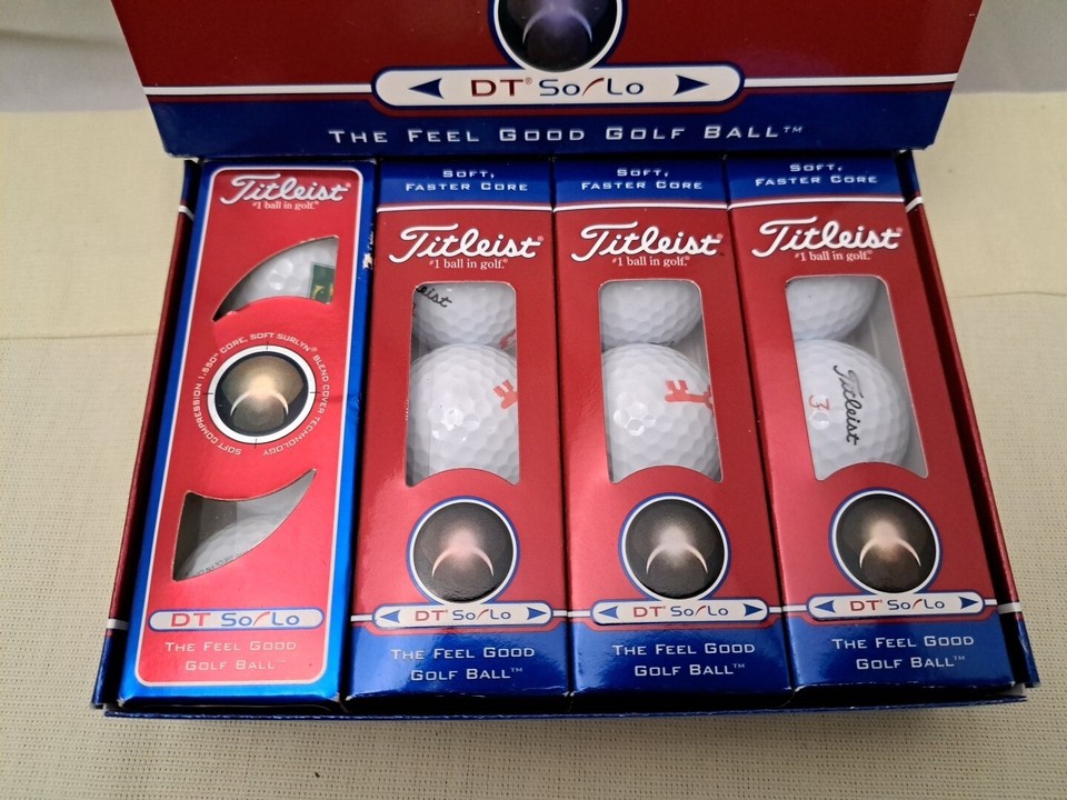 Titleist DT Solo Golf balls Yellow Balls Long Distance 12 Balls New In Box MONO eBay