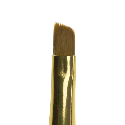 French Gel Pinsel Gr. 6 | Rotmarder Borsten schräg Holzgriff Echthaar Acryl Gold - Bild 1 von 3
