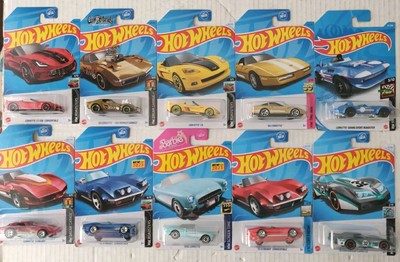 HOT WHEELS CORVETTE Lot of 10 NEW Gas Monkey, stingray, Barbie, C6, C7 Z06 L@@K!