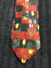 ERMENEGILDO ZEGNA Mens 100 Silk Necktie ITALY Luxury Geometric 4x57 NWOT