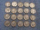 20 SILVER MERCURY DIMES WITH DATES lot 138