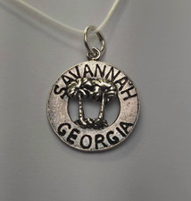 925 Sterling Silver Savannah Georgia Open Cir...