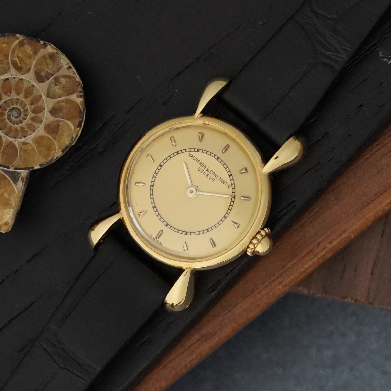 Vacheron Constantin — Vacheron Constantin Vintage Mini Teardrop Lug Watch 18k Yellow Gold 1940s 1950s