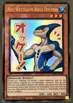 Neo Weltraum Aqua Dolphin Neu! Ultra Rare Yugioh 1. Auflage RA05-088