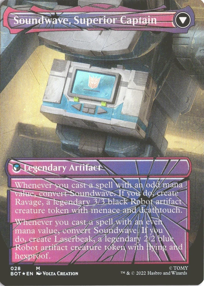 MTG Soundwave, Sonic Spy (028) *Foil* Shattered Glass Transformers BOT MT/NM - Image 2 of 2