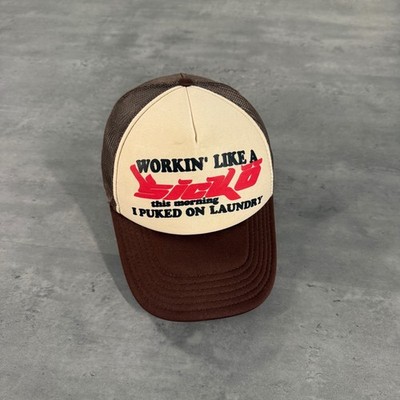 Sicko Born From Pain Ian Connor Laundry Trucker Snapback Hat Cap Brown Tan Mesh