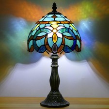 Small Tiffany Lamp Mini Stained Glass Table Lamp Bedside Accent Lamp Memory S...