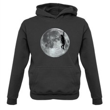 Rock Climbing Moon - Kids Hoodie Mountain Climb Rock Climb Space Climber
