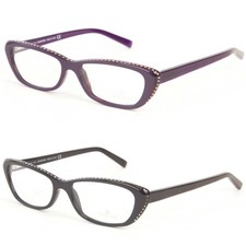 Swarovski Women's Crystal Accent Semi-Cateye Eyeglass Frames SW5013 260 NEW