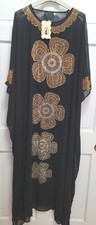 Abaya Classic Muslim Modest Kaftan Style 3pc Maxi Dress Scarf Set - Black 58