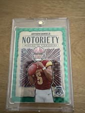 2024 Panini Mosaic - Notoriety Jayden Daniels #19 Green Mosaic Prizm (RC)