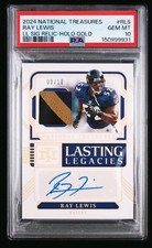 2024 National Treasures Ray Lewis Lasting Legacies Relic Auto Gold /10 PSA 10
