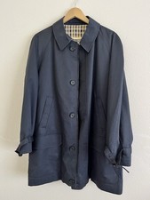 Vintage AQUASCUTUM Dark Navy Trench Coat, Made In England, Unisex