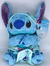 Disney Babies STITCH Lilo Stitch Baby 10" Plush Blanket Hooded Pouch 2023 NEW