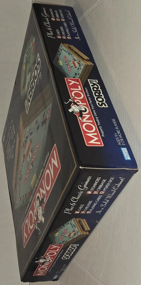 Monopoly Sorry Wood Cabinet 6 Classic New - Image 4 of 4
