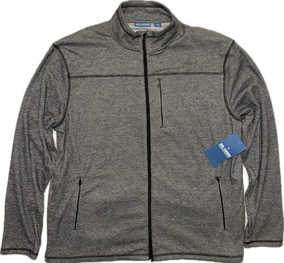 Reel Legends Men s Performance Full Zip Long Sleeve Gray Fleece Jacket Sz XL NWT