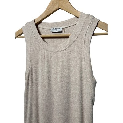 beige brown dress women Emily Tank Dress-Beige/Black – lifeandstyle main image 0