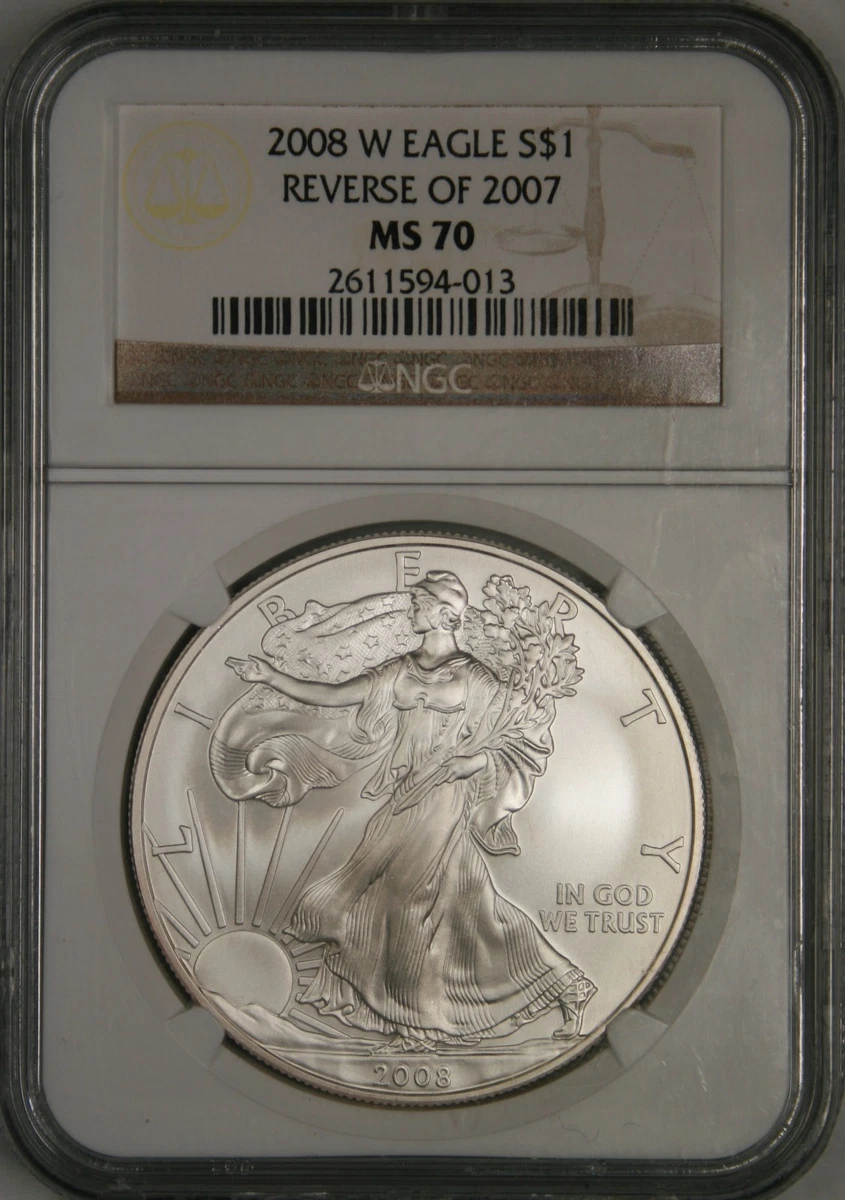 2008 American Eagle MS 70 Graded Silver Bullion Coins for sale | eBay