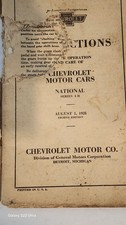 1928 - First Edition Chevrolet Instructions Owners Manual National Series Ab