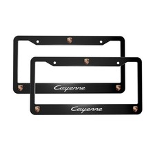 Porsche 2 Pack Stainless Steel Rust-proof License Plate Frame Holder Black