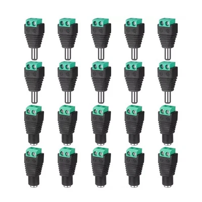 ACE DYNAMIC X20 12V DC Male+Female Power Connector 5.5x2.1mm Power Jack Plug Adapter for LOT