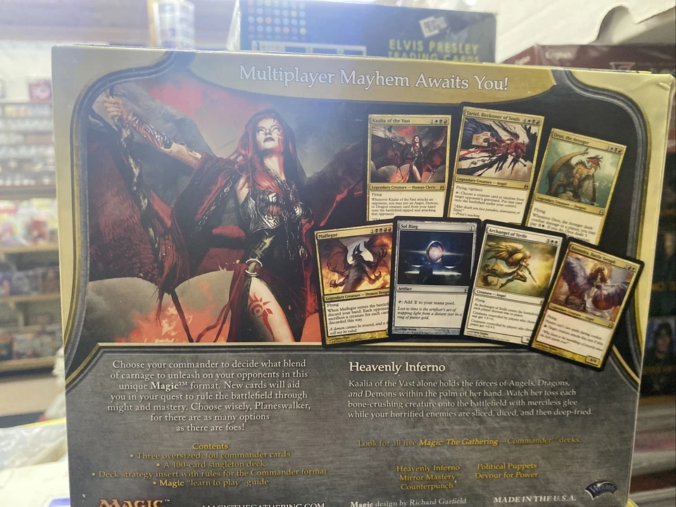 2011 Magic the Gathering Commander: Heavenly Inferno Deck box rip- Sealed - Image 2 of 4