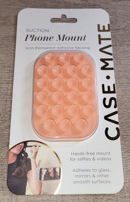 Case Mate Suction Phone Mount Hands Free Accessory for Selfies & Videos Peach