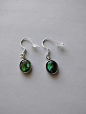 Abalone Earrings Shell 925 Sterling Silver earwire Sea Ocean Beach style!