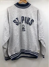 Gear for Sports Gray St. Pius Heavyweight 90s Pullover Crewneck Sweatshirt - XL