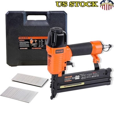 Pneumatic Brad Nailer Stapler 18 Gauge Air Nail Gun Lightweight Tool Kit New