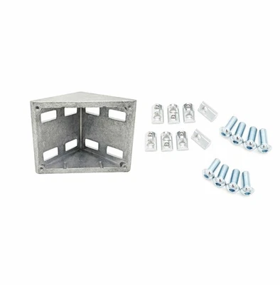 DRIMAKON Winkel 80 Nut 8 Typ I für Aluprofil 40x80 80x80 Eckwinkel inkl. Befestigungssatz