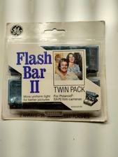 New Vintage GE Flash Bar II Twin Pack Polaroid Instant Film Cameras SX-70