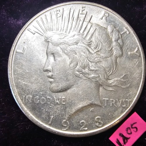 🚚⚡️FAST🔥BEAUTIFUL AU-BU👀🔥1923-S Peace Dollar Silver US Coin $1.00 MS BU 1204