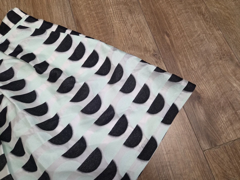 Coast Ladies Green & Black Patterned Mid Zip Skirt Uk Size 6 Used - Image 4 of 4