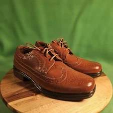 Deer Stags Kids Ace Faux Leather Wingtip Oxfords, Size 5 M CLEAN