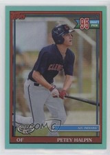2021 Topps Pro Debut Chrome Aqua Refractor 37/75 Petey Halpin #PDC-184 02u3