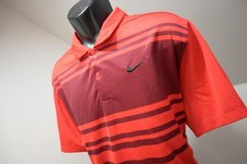 Nike Golf Polo Dri Fit Standard Fit Striped Short Sleeve Shirt Mens Sz XL